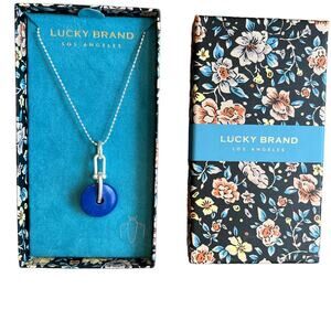 Lucky Brand long silver pendant necklace